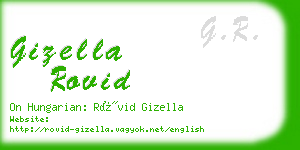 gizella rovid business card